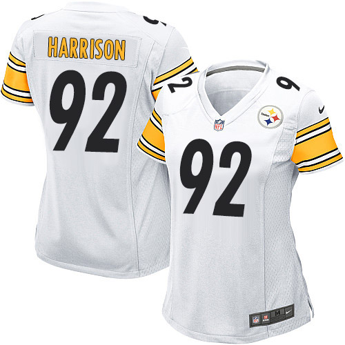 Women's Game James Harrison Nike Jersey White Road - #92 NFL Pittsburgh Steelers